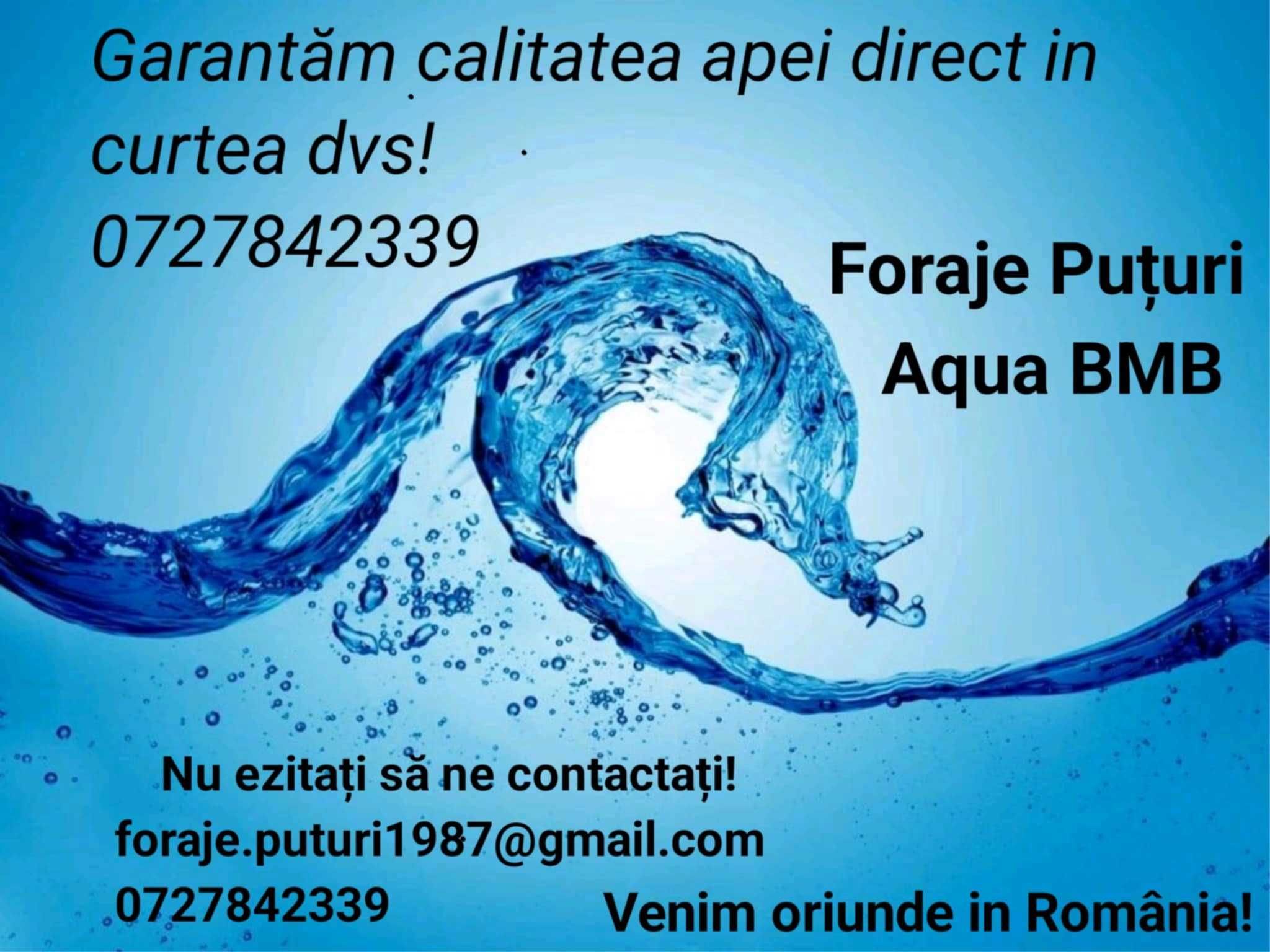 Executăm foraje puțuri