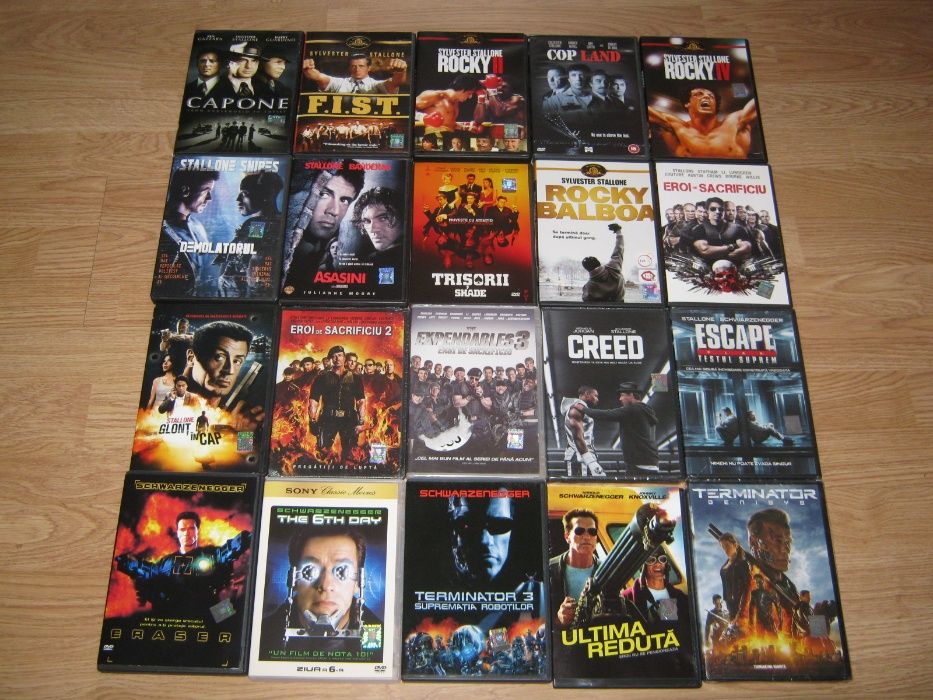 SYLVESTER STALLONE,Arnold SCHWARZENEGGER,Brad Pitt,filme colecție osca