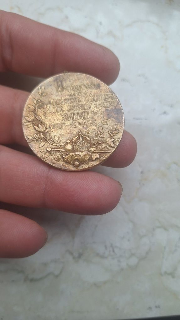 Decoratie Medalie 1897 bronz Kaisser Wilhelm 1 Prussia