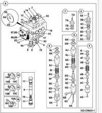 Distribuitor hidraulic BULDOEXCAVATOARE JCB 3CX 4CX 333/C9624 Nou