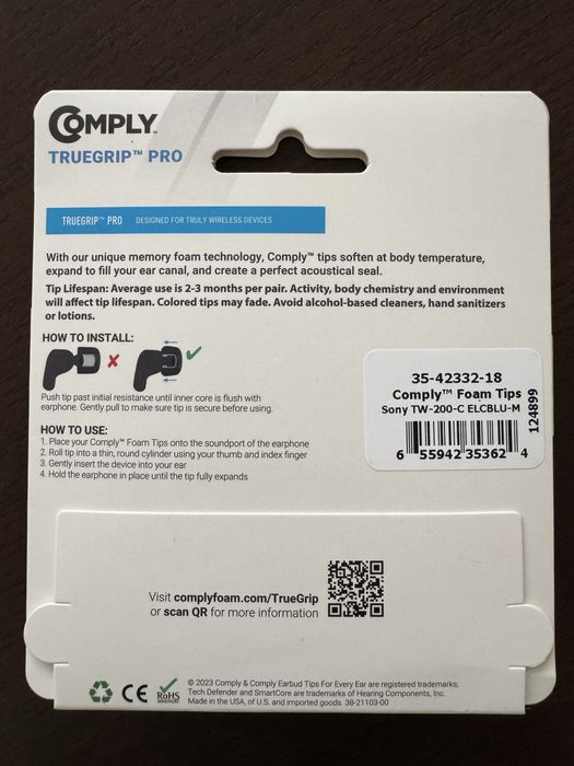 Comply Foam Tips Sony TW-200 Marimea M