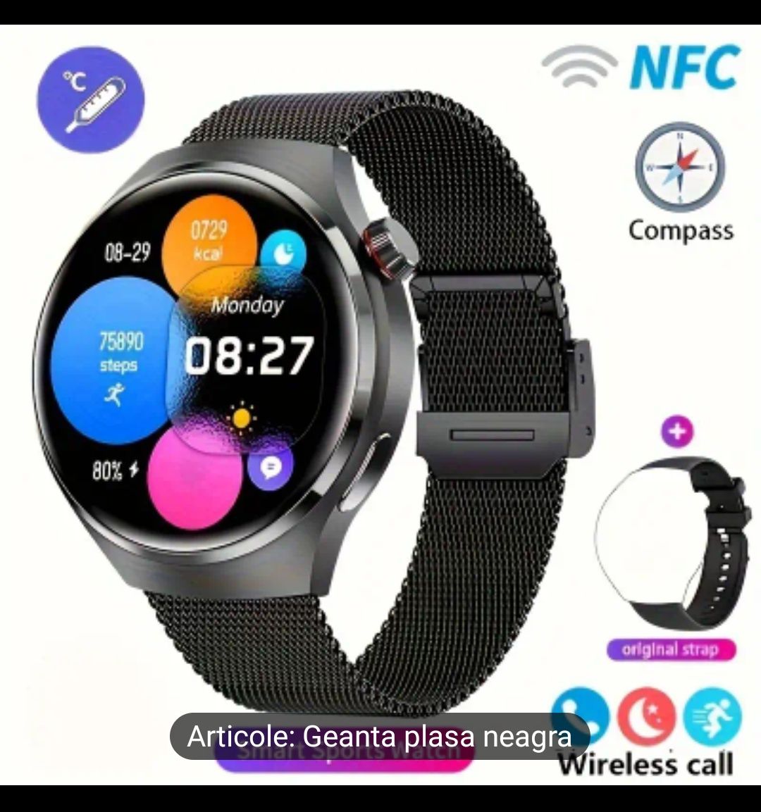 Smartwatch cu funcție de telefon