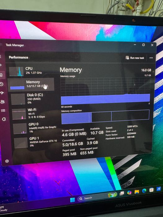 Asus VivoBook Pro 14 OLED i7-11370h 16gb 1650 Max Q