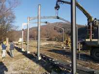 Hala metalica demontabila constuctie 12x30m montaj