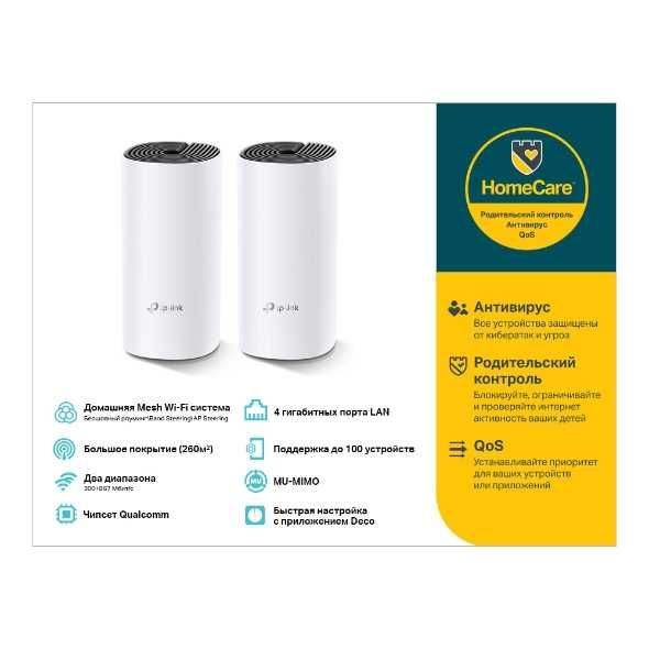 Новый TP Link Deco E4-M4 s7 AC1200 Домашняя Mesh