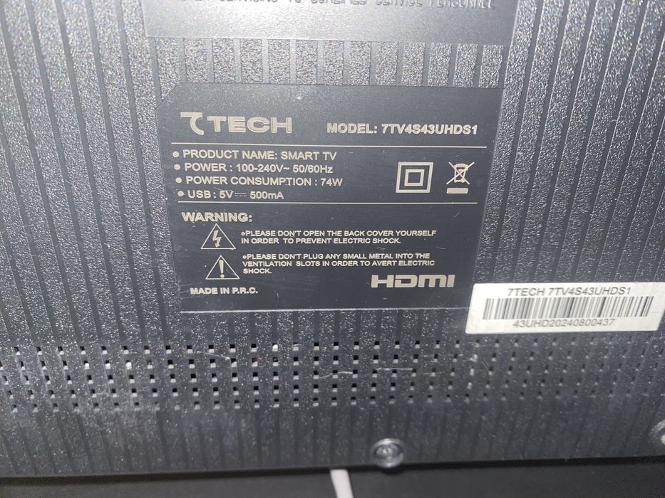 Продам телевизор 7Tech43