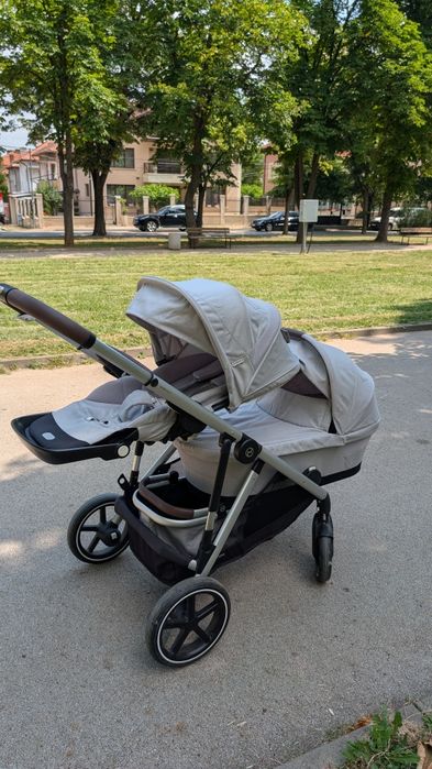 Количка Cybex Gazelle S Lava Grey за близнаци или породени деца