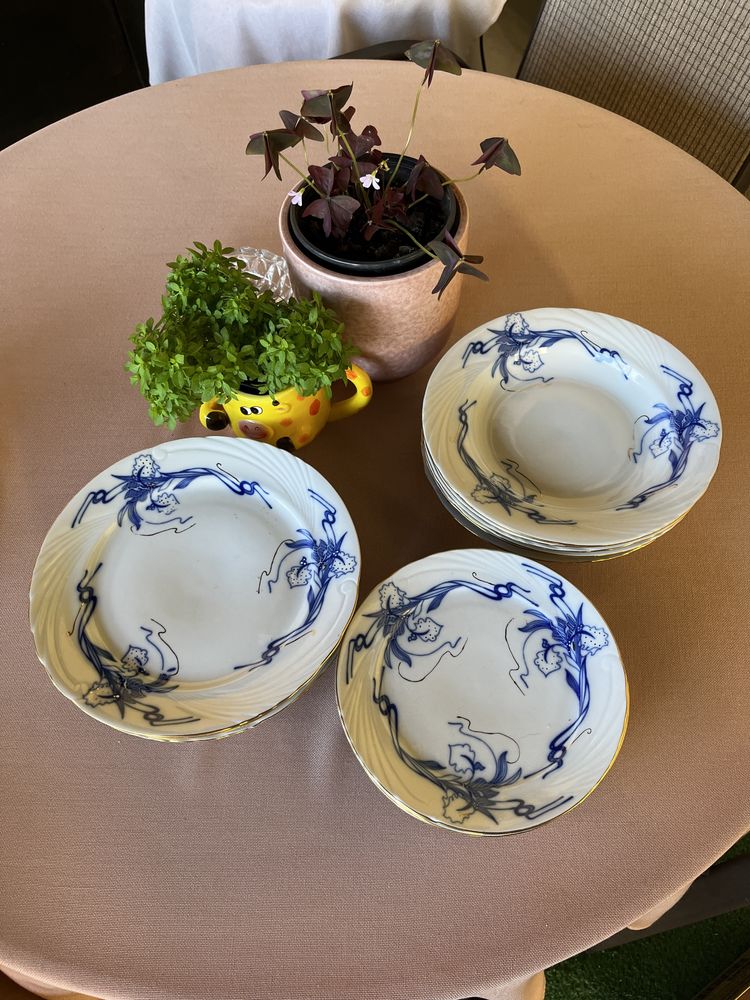 Set farfuri portelan cobalt 18 piese