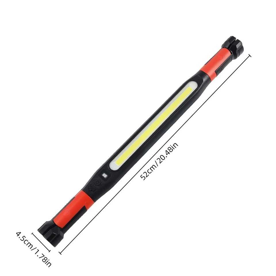 Работна LED лампа за под капака на автомобила с магнит и куки USB-C
