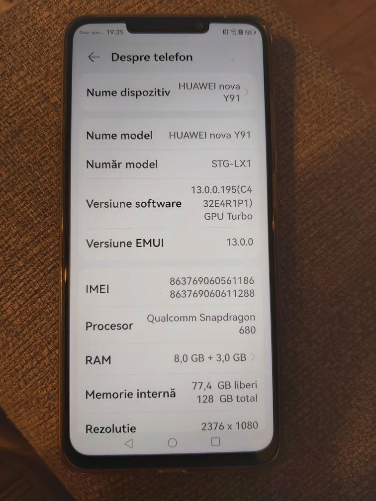 Vand Huawei Nova Y91 in garantie