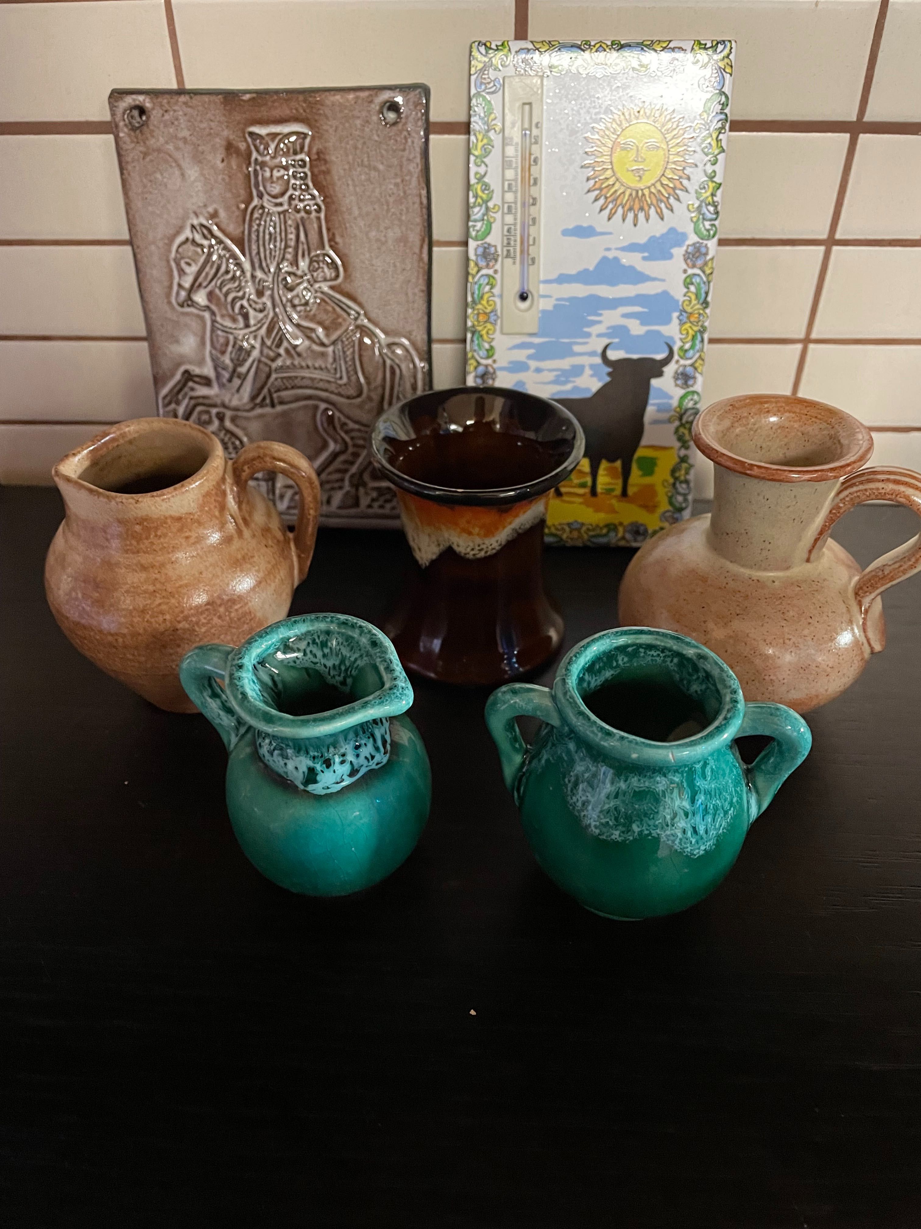 Rafinata colectie-4 minicarafe ceramica policolora, Spania