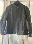 Geaca de piele moto dama marime S/M; persoana inalta