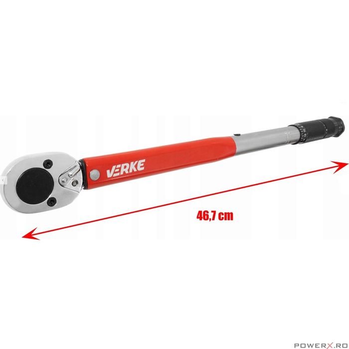 Cheie cu dinamometru, 1/2", 467 mm, 28-210 Nm, Verke
