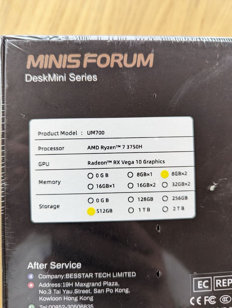 Mini PC SIGILAT - MinisForum UM700, Ryzen 7, 16GB DDR4+512GB SSD