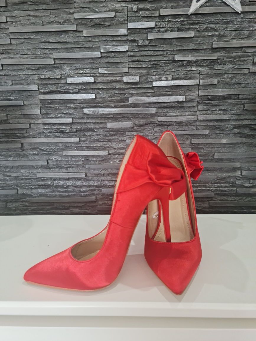 Pantofi Siletto, rosii, marca Poema, 36