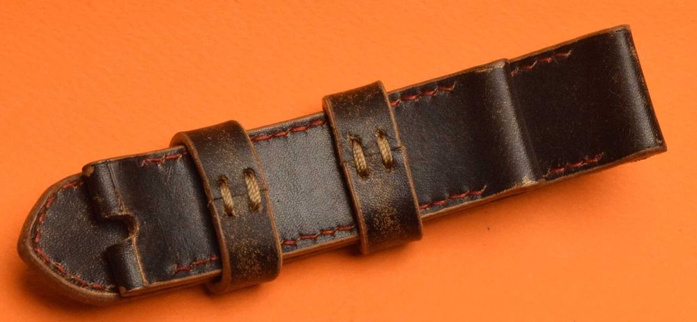 Каишка за часовник естествена кожа за Panerai 26,24mm ръчна изработка