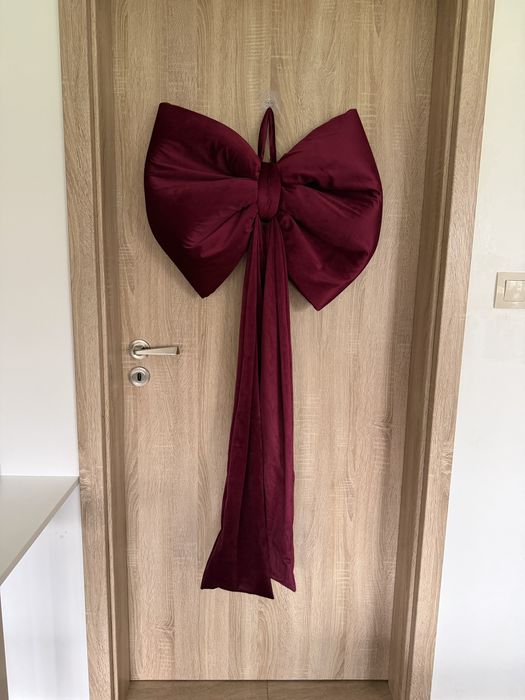 Коледна панделка, за врата, за елха, за декор. Украса за елха