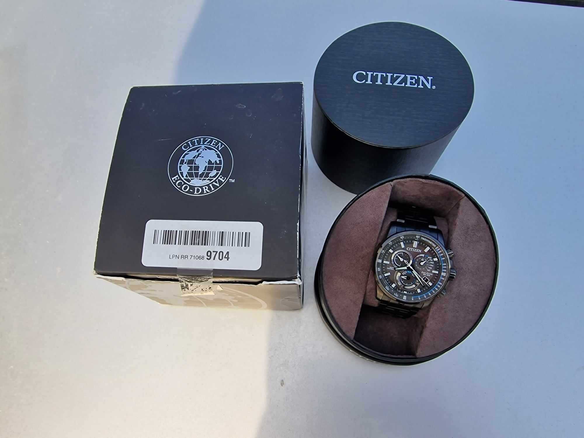 Citizen AT4127-52H Eco-Drive Sapphire Solar Chronograph Granite-ion