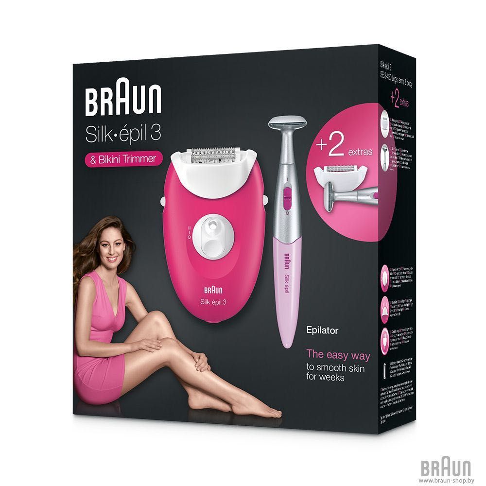 Эпилятор Braun Silk-epil 3 SE3420 + стайлер для бикини