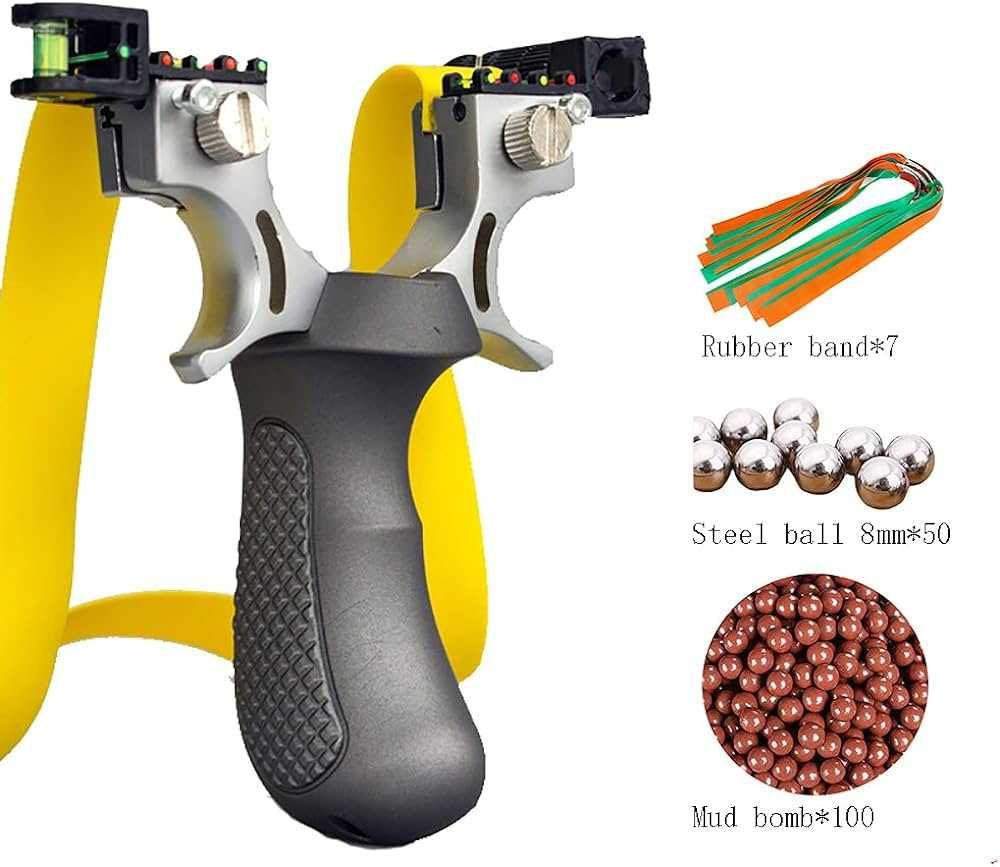 Kit complet prastie vanatoare profesionala,tinta laser,bile metal,noua