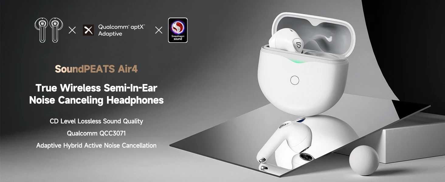 Слушалки SoundPEATS Air4 с QCC3071 aptX Bluetooth 5.3