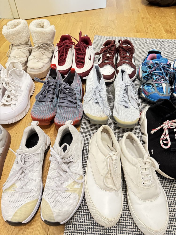 Nike, adidas, converse, balenciaga, miu miu