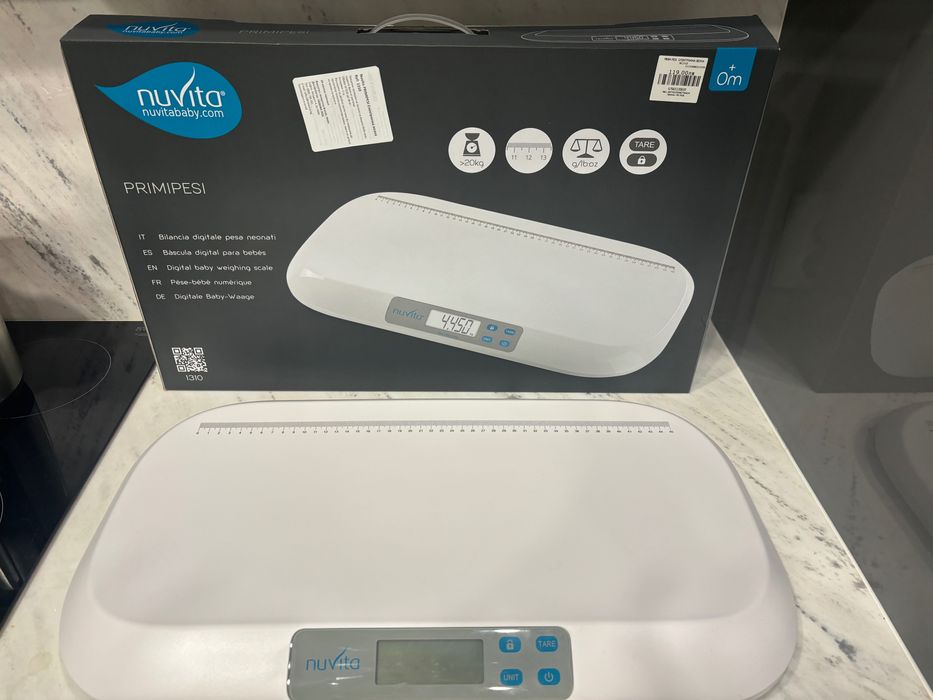 Дигитален бебешки кантар Nuvita 1310, Бял