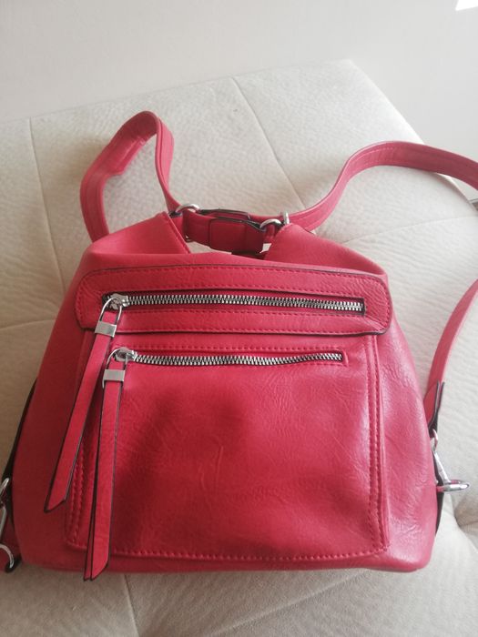 Раница / чанта червена кожа