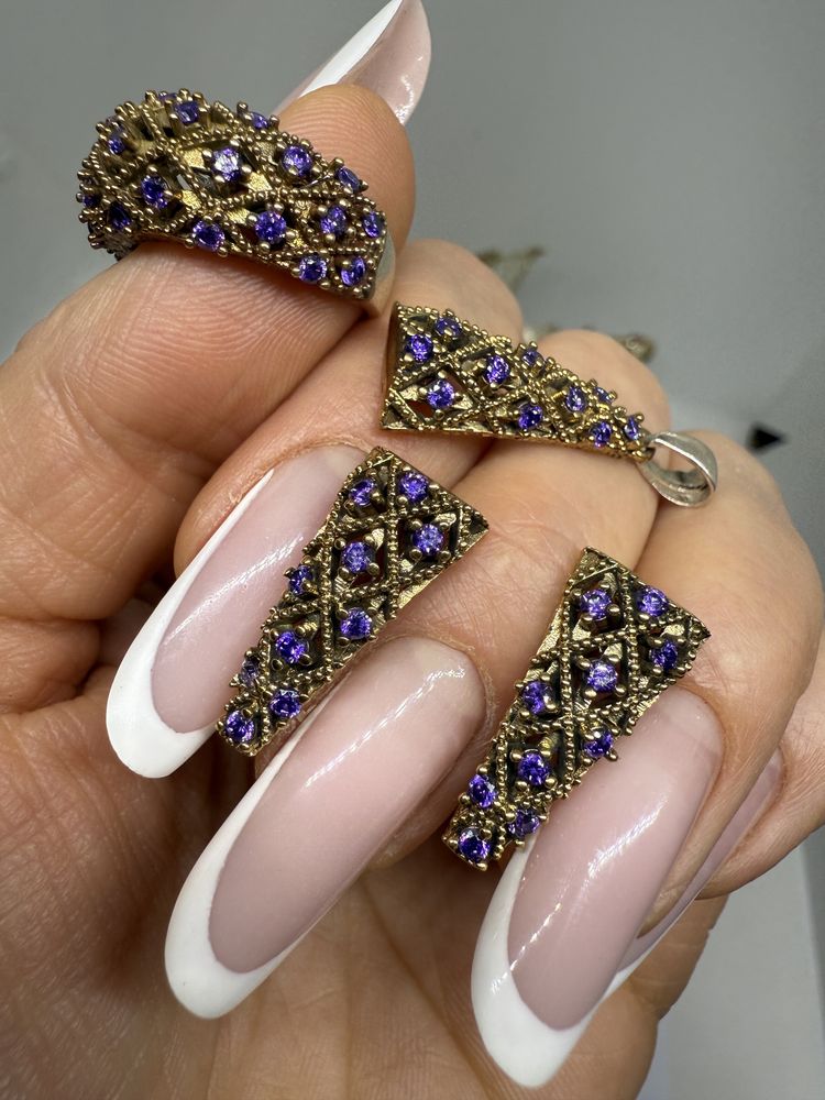 Set argint model vintage