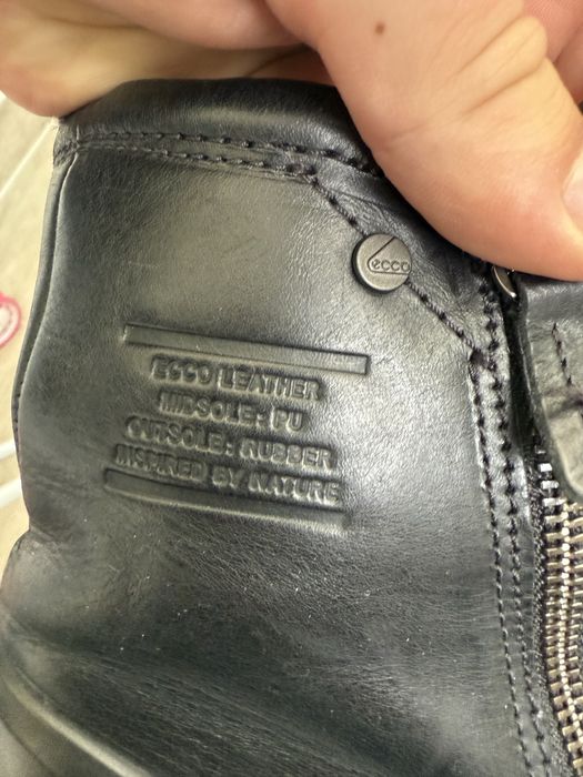 Ghete Ecco piele captusite cu blana naturala original barbati