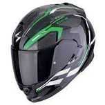 Мото каска  за мотор Scorpion EXO 491 KRIPTA  Black/Green ,очила!