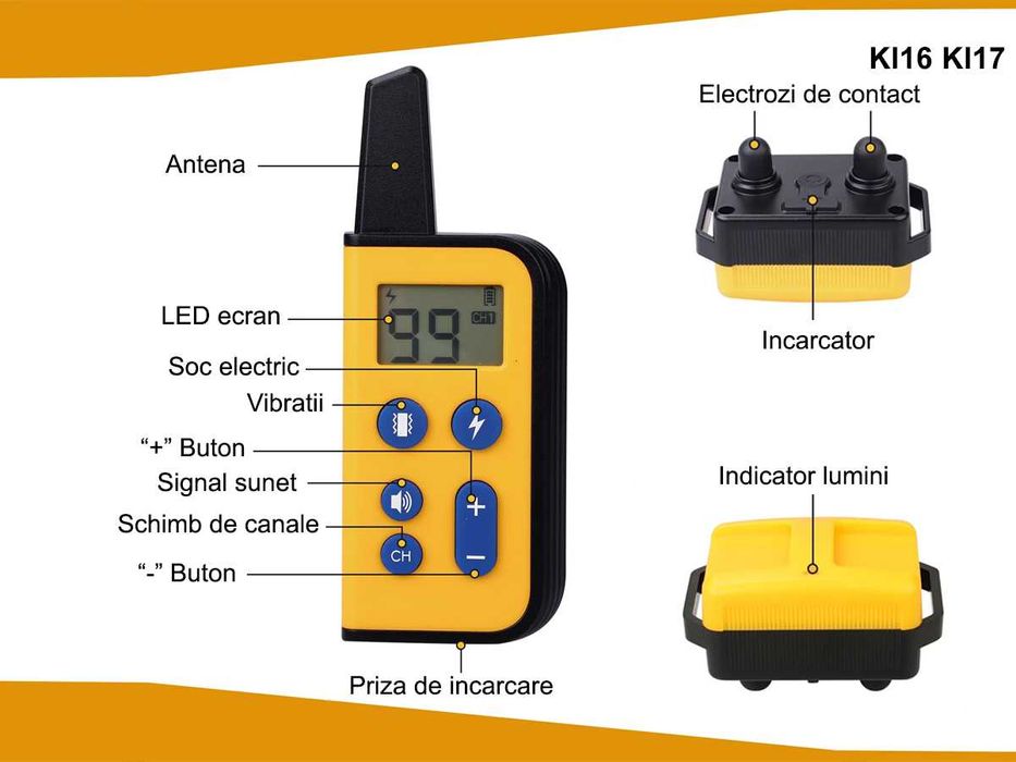 Zgarda Еlectrica Аntilatrat Caini Mpermeabila Dresaj Vibratie  500 m