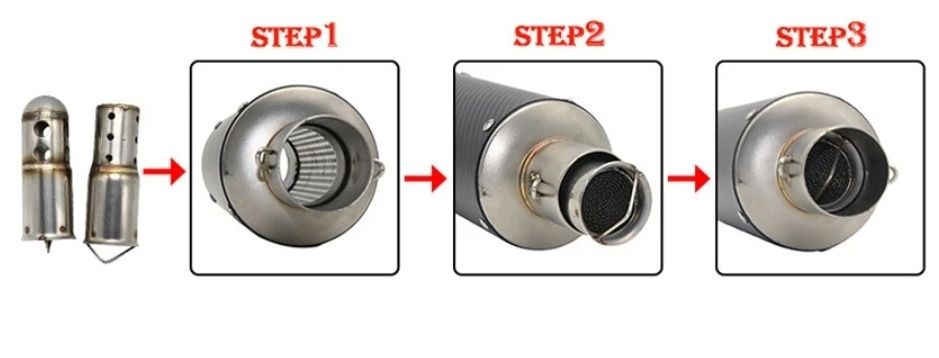 DB-Killer (заглушител) с катализатор, за Ауспух на мотоциклет.