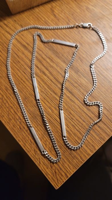 Lant argint lung cu placute