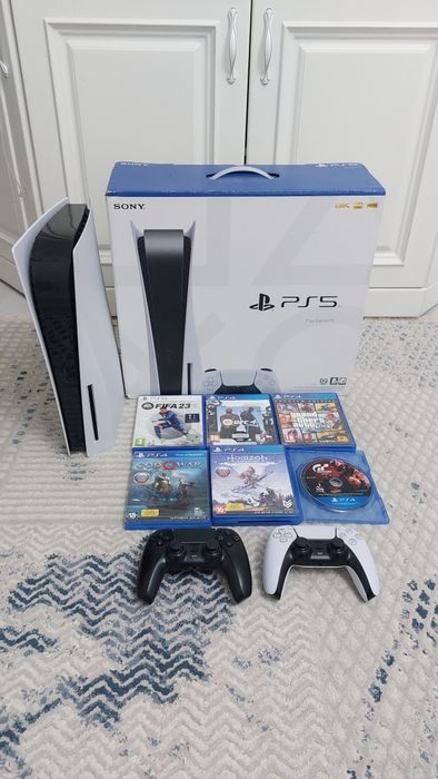 Продам PS5+2дж+6 дисков