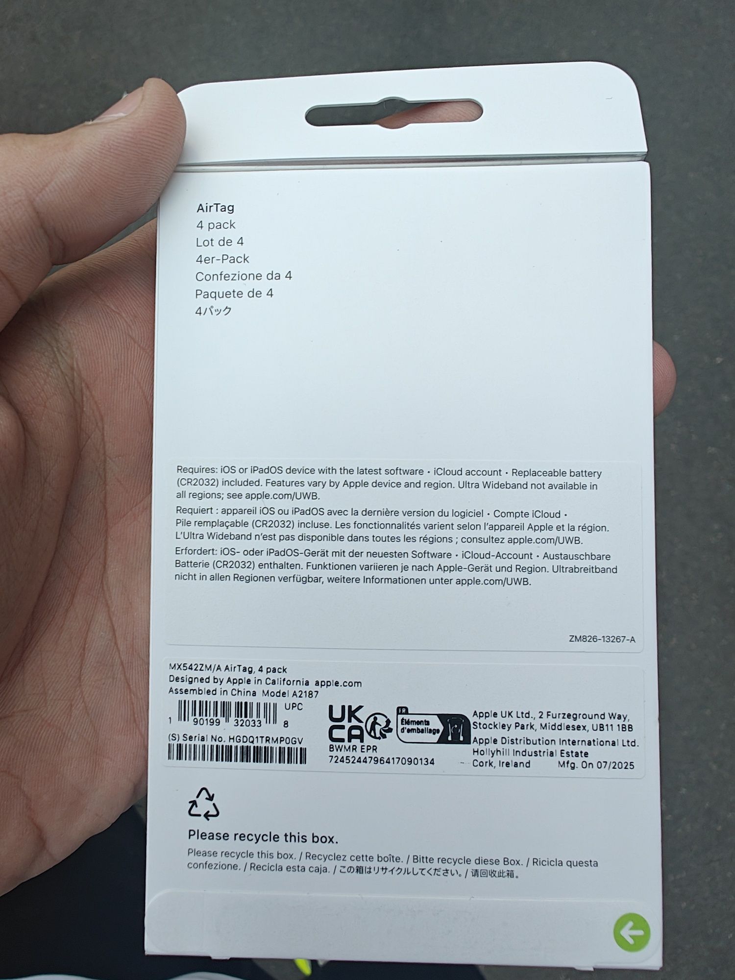 Set 4 Apple AirTag - Nou, Sigilat, Original