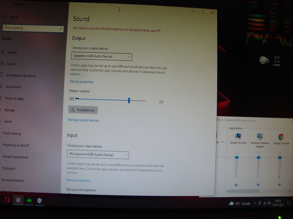 Placa de sunet USB windows 10 casti / boxe / microfon
