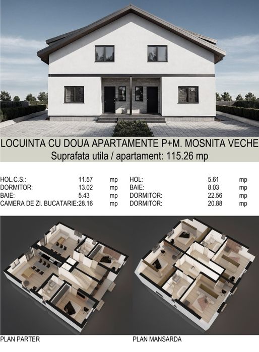 Duplex top la asfalt Mosnita Veche
