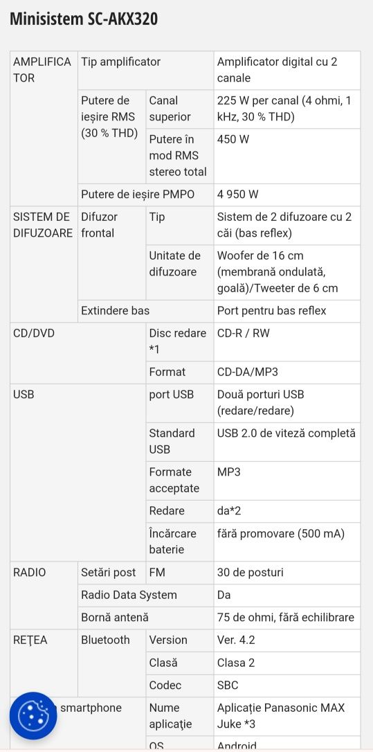 Panasonic AKX 320