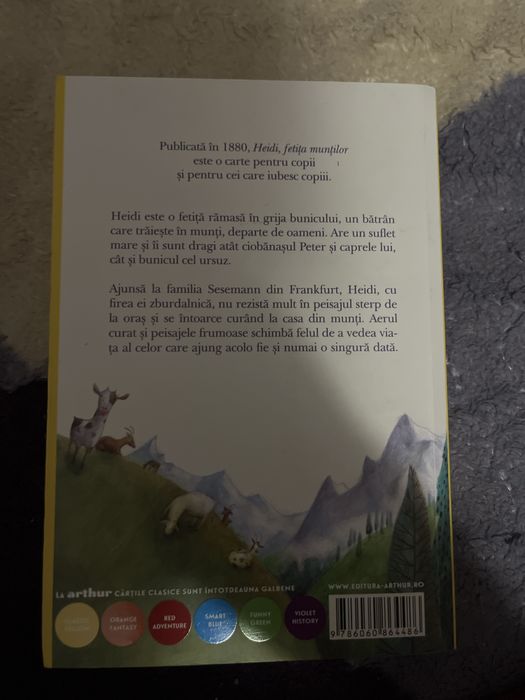 Carte , heidi fetita muntilor, editura arthur