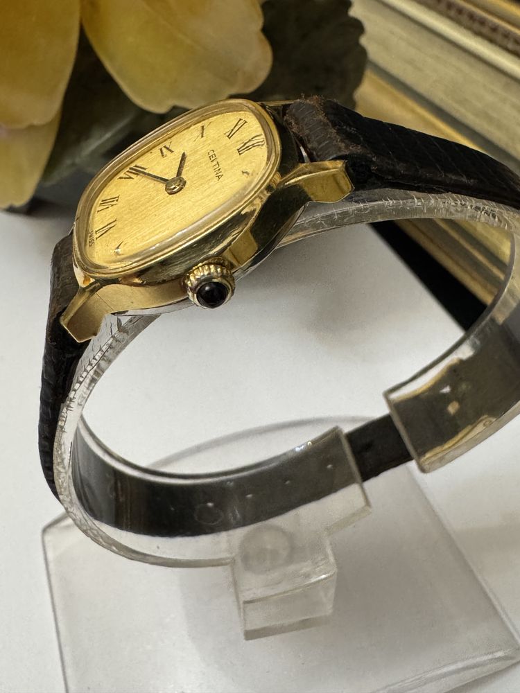 Ceas dama, Certina. Mecanic, swiss made. Placat aur