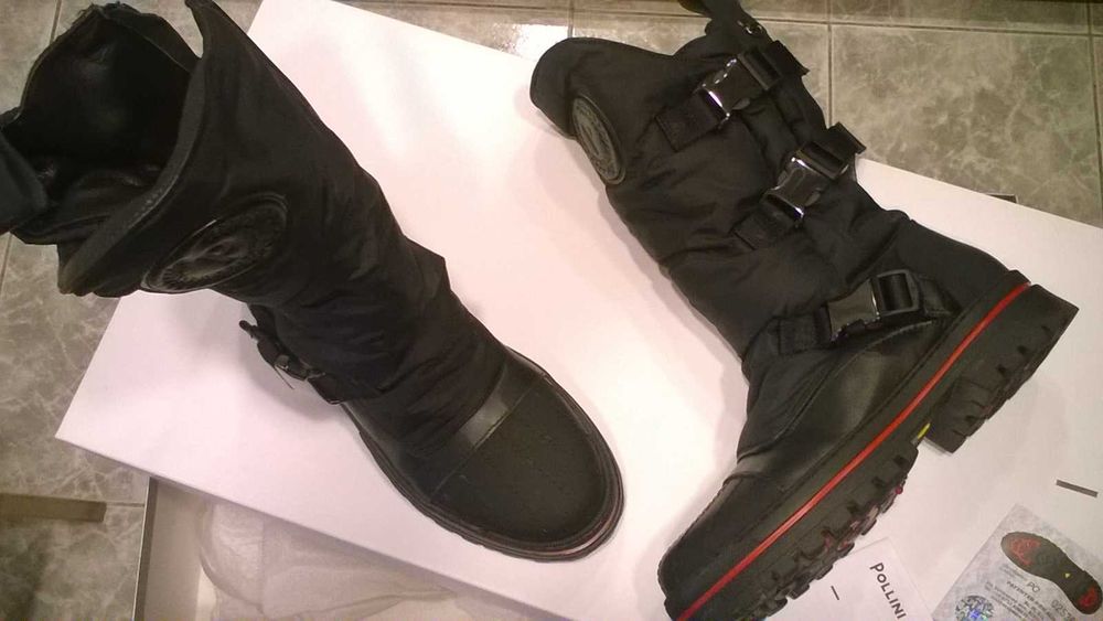 POLLINI Cizme, ghete înalte din piele,  calitate , sistem antiderapant