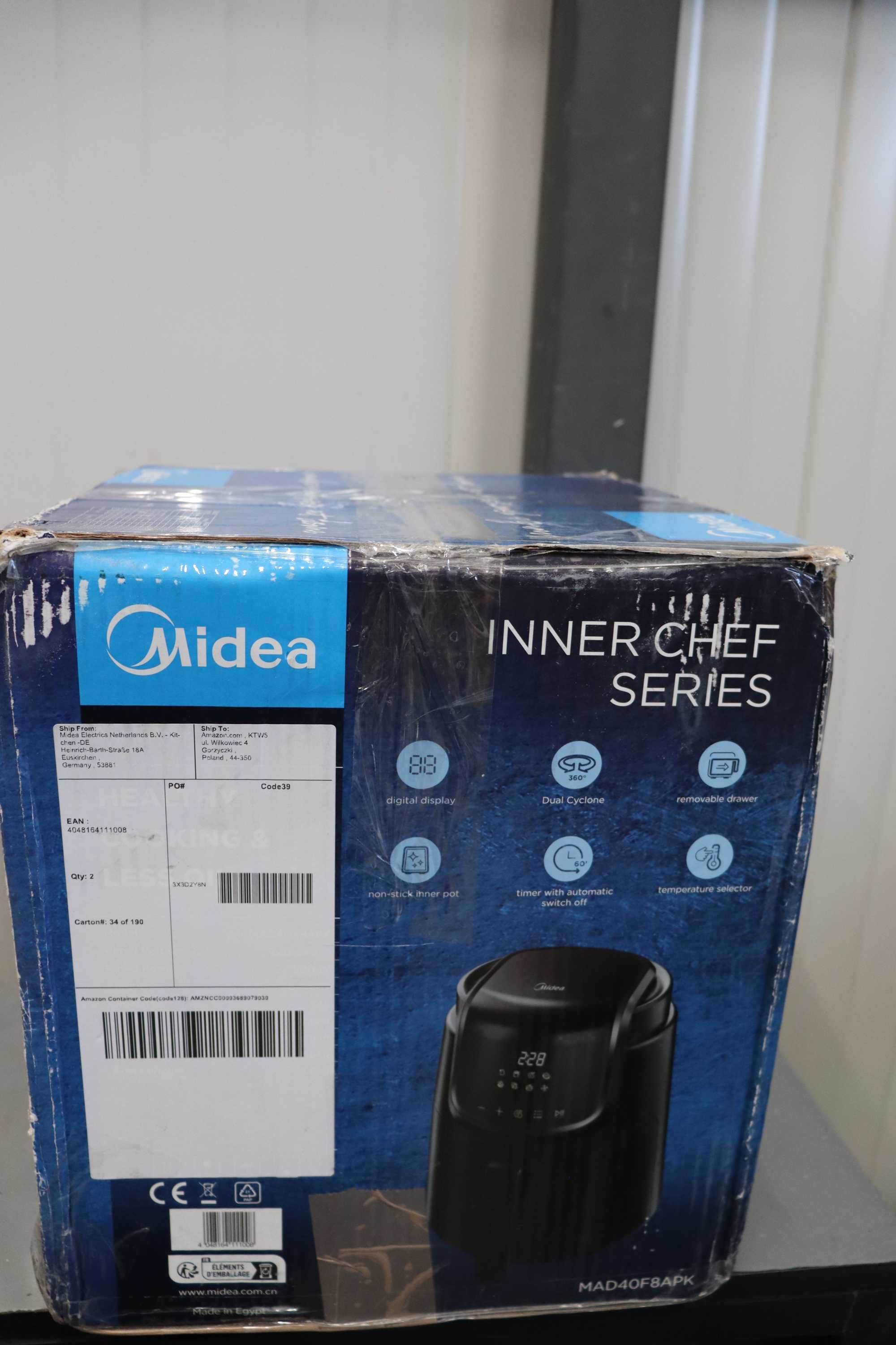 Фритюрник с горещ въздух Midea 4L (MAD40F8APK)  С ДЕФЕКТ
