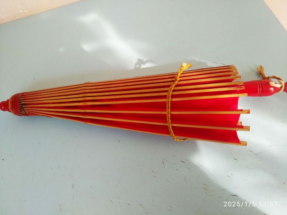 Зонтик шелковый, бамбуковый, японский