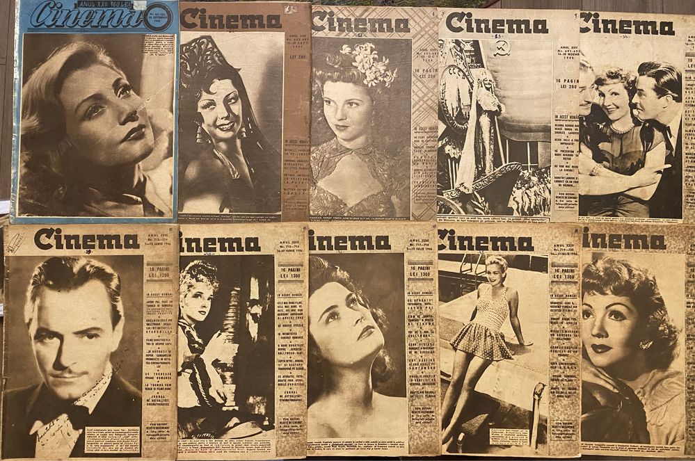Colectie revista CINEMA anul 1945