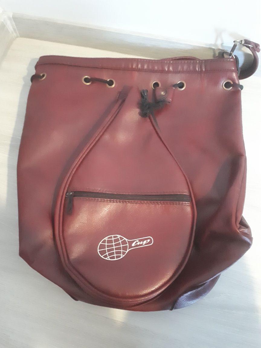 Geanta tenis piele