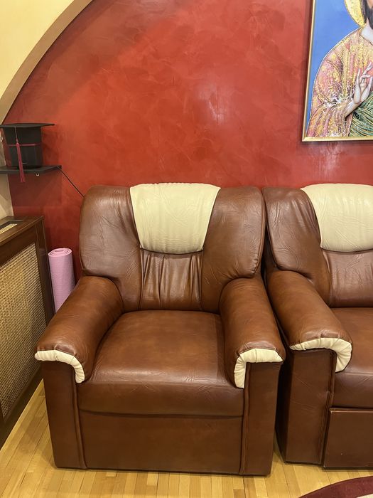 Canapea extensibila + fotoliu