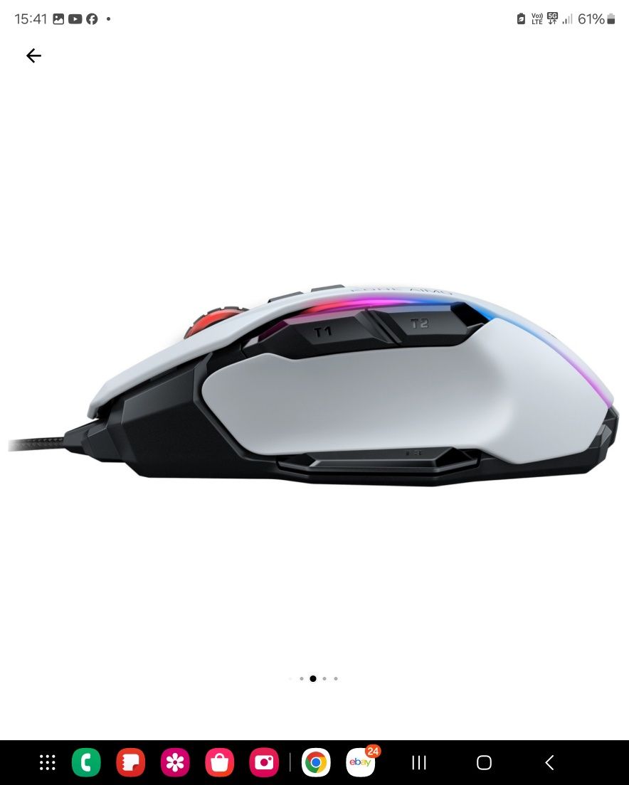 ТОП Геймърска Мишка Roccat Kone AIMO, в бяло
Кратко описание
Снимки