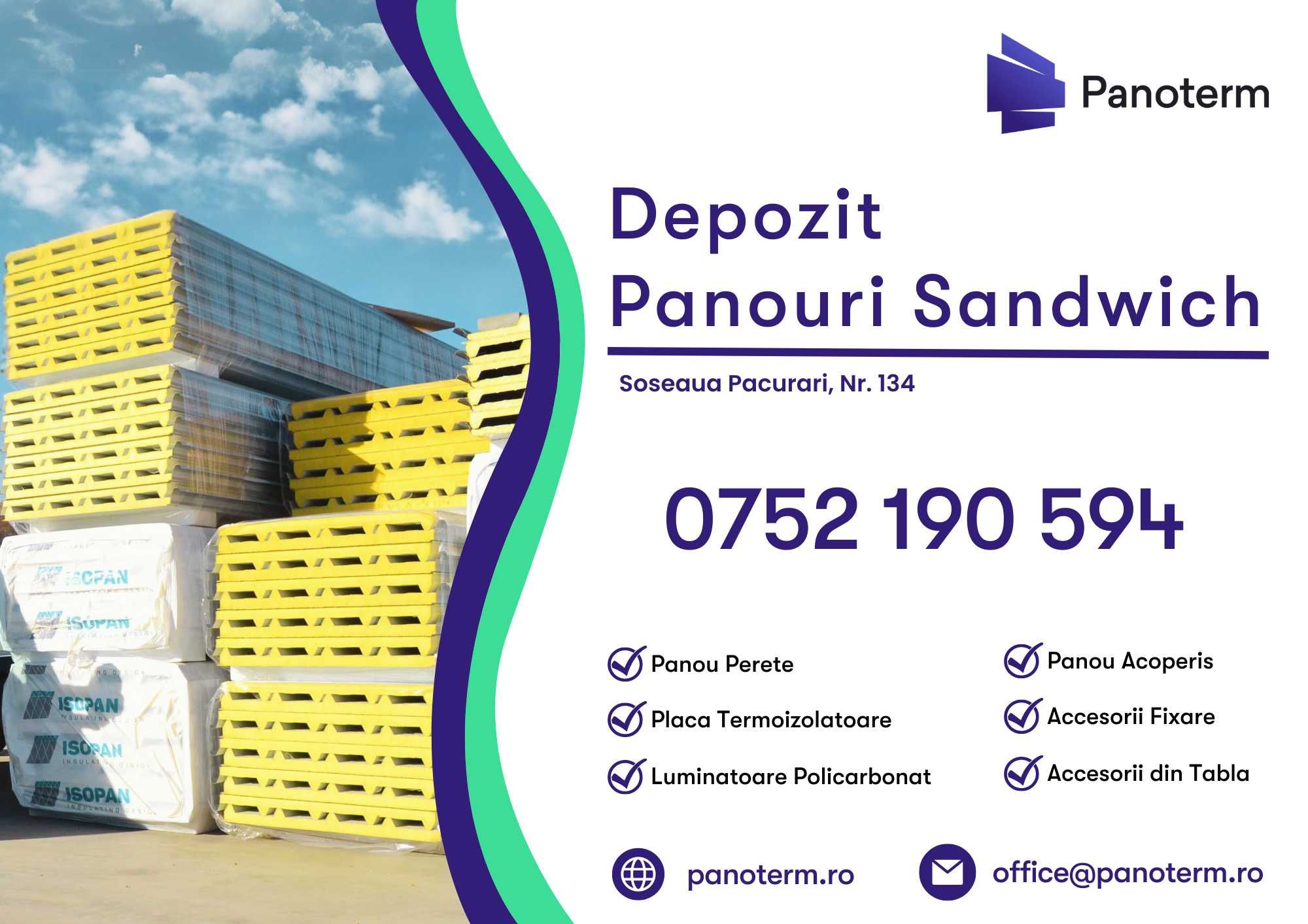 Panouri Sandwich - Transport GRATIS pentru minim 100 mp - Botosani