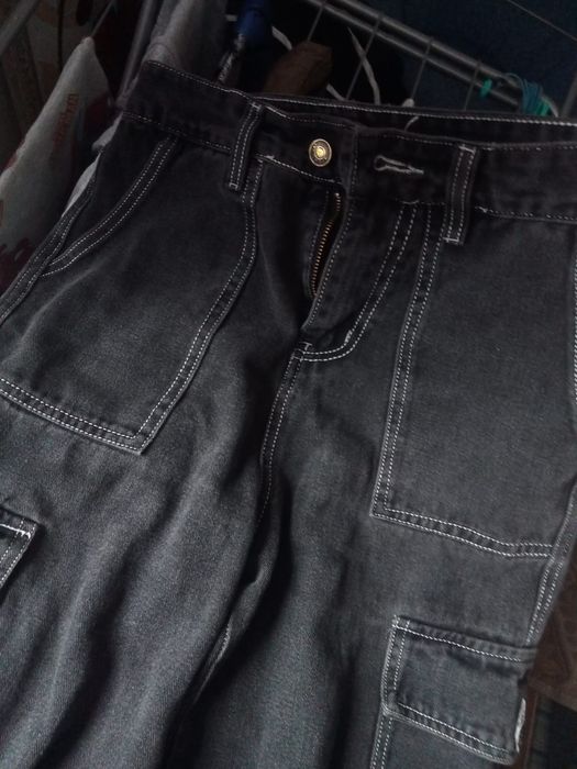 Джинсы карго на высокой посадке